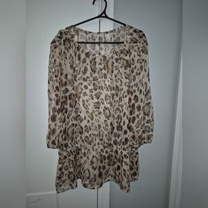 Chico's Leopard Print Women's Top Size 3 (XL)